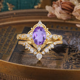 Gorgeous Oval Cut Amethyst Engagement Ring